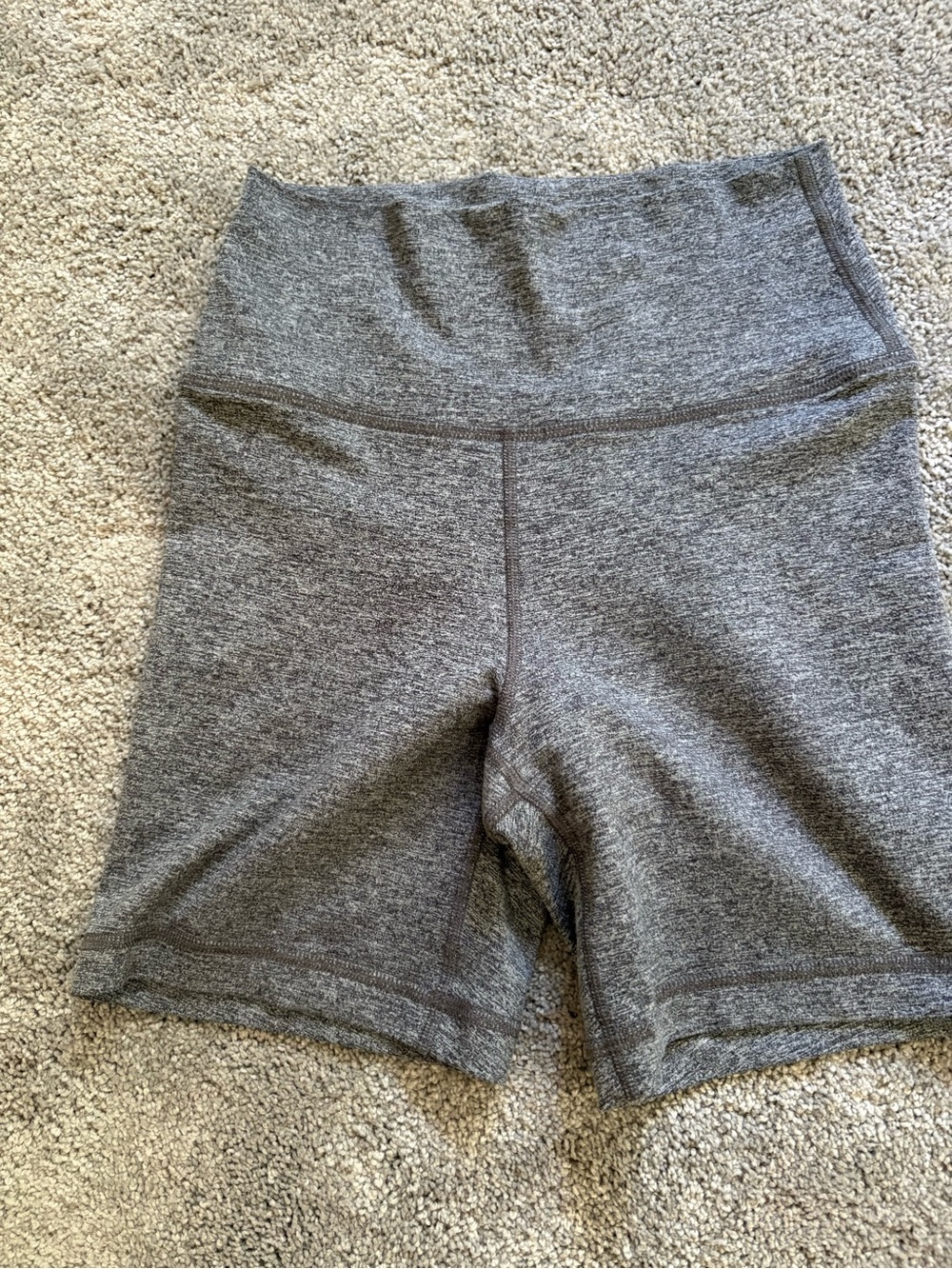 Fleo High-Waist Heather Gray Women's Bike Shorts